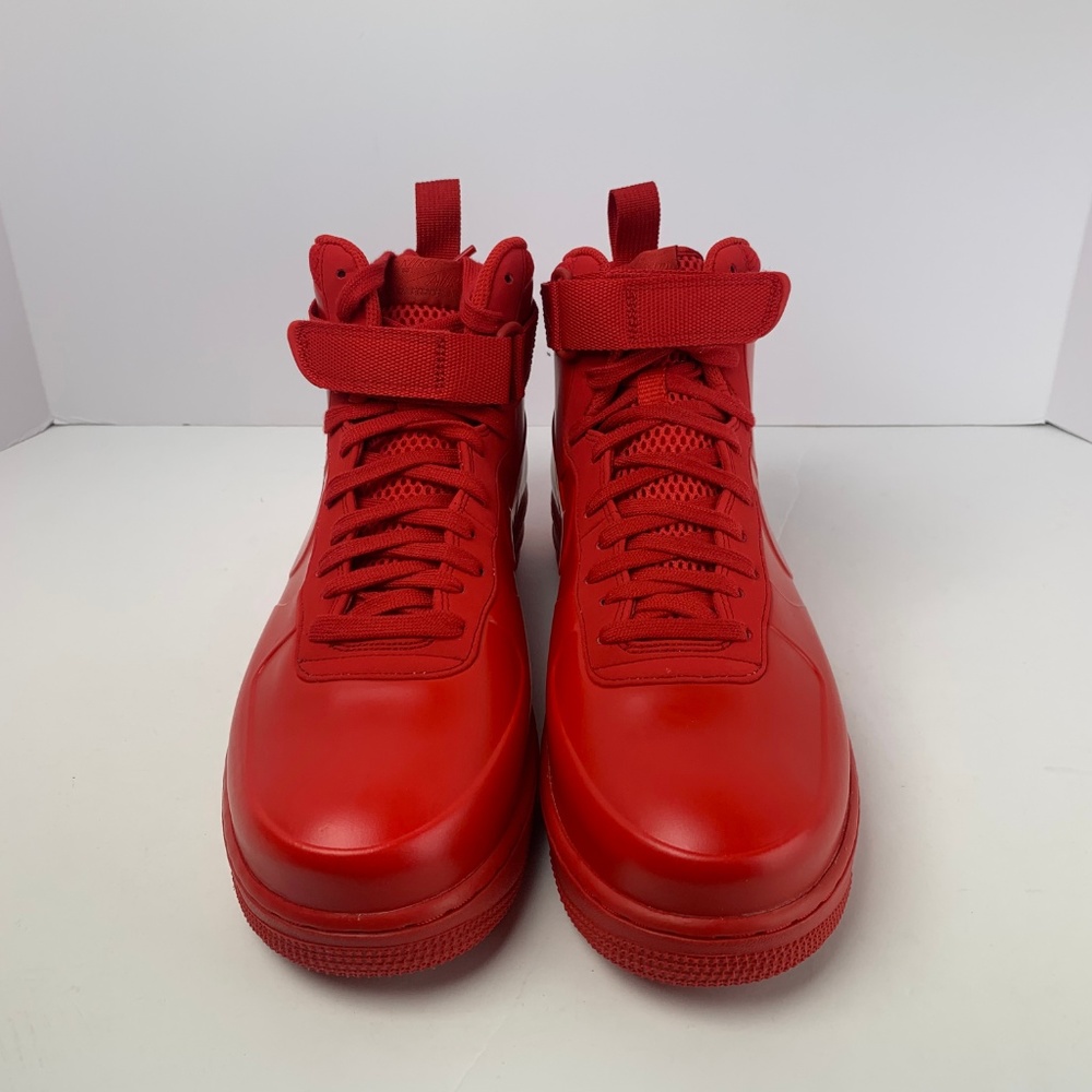 Men's Nike Air Force 1 Foamposite Triple Red NEW! - Picture 2 of 8